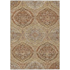 Machine Washable Indoor/Outdoor Chantille ACN2698 Orange 8' x 10' Rug