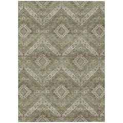 Machine Washable Indoor/Outdoor Chantille ACN2699 Green 8' x 10' Rug