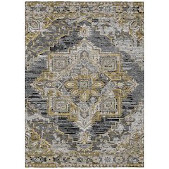 Machine Washable Indoor/Outdoor Chantille ACN2704 Black 8' x 10' Rug