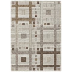 Machine Washable Indoor/Outdoor Chantille ACN2708 Brown 8' x 10' Rug
