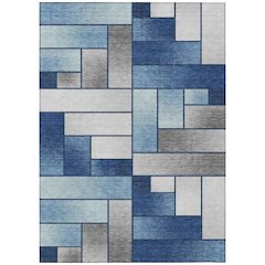 Machine Washable Indoor/Outdoor Chantille ACN2709 Blue 8' x 10' Rug