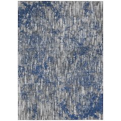 Machine Washable Indoor/Outdoor Chantille ACN2710 Blue 8' x 10' Rug