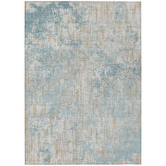 Machine Washable Indoor/Outdoor Chantille ACN2710 Teal 8' x 10' Rug