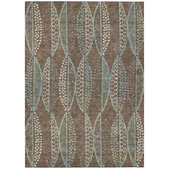 Machine Washable Indoor/Outdoor Chantille ACN2711 Brown 8' x 10' Rug