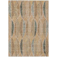 Machine Washable Indoor/Outdoor Chantille ACN2711 Orange 8' x 10' Rug
