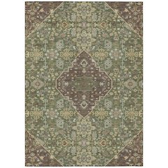 Machine Washable Indoor/Outdoor Chantille ACN2714 Green 8' x 10' Rug