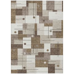 Machine Washable Indoor/Outdoor Chantille ACN2716 Brown 8' x 10' Rug