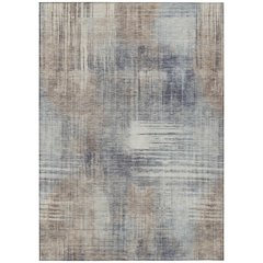 Machine Washable Indoor/Outdoor Chantille ACN2718 Brown 9' x 12' Rug