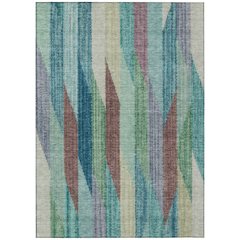 Machine Washable Indoor/Outdoor Chantille ACN2720 Teal 9' x 12' Rug