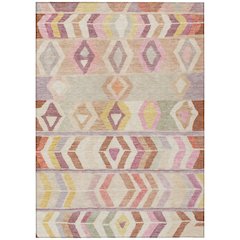 Machine Washable Indoor/Outdoor Chantille ACN2721 Orange 9' x 12' Rug