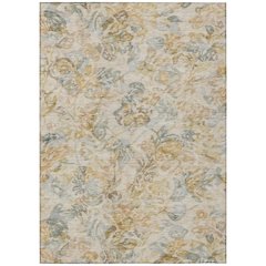 Machine Washable Indoor/Outdoor Chantille ACN2723 Gold 9' x 12' Rug