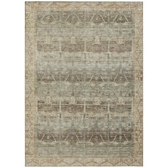 Machine Washable Indoor/Outdoor Chantille ACN2725 Brown 9' x 12' Rug