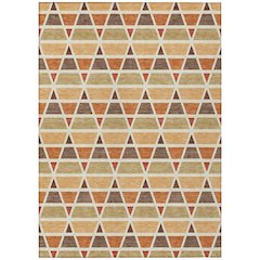 Machine Washable Indoor/Outdoor Chantille ACN2733 Orange 9' x 12' Rug