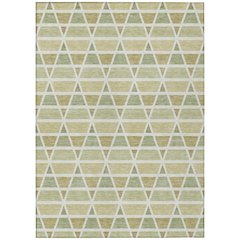 Machine Washable Indoor/Outdoor Chantille ACN2733 Green 9' x 12' Rug