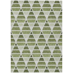 Machine Washable Indoor/Outdoor Chantille ACN2734 Green 9' x 12' Rug