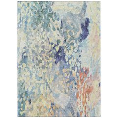 Machine Washable Indoor/Outdoor Chantille ACN2736 Blue 9' x 12' Rug