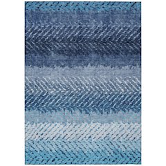Machine Washable Indoor/Outdoor Chantille ACN2740 Blue 9' x 12' Rug