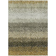 Machine Washable Indoor/Outdoor Chantille ACN2740 Brown 9' x 12' Rug