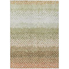 Machine Washable Indoor/Outdoor Chantille ACN2740 Green 9' x 12' Rug
