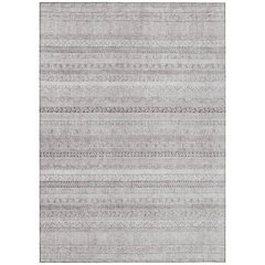Machine Washable Indoor/Outdoor Chantille ACN2742 Brown 9' x 12' Rug