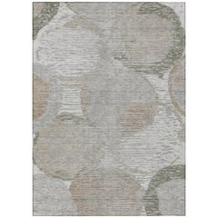 Machine Washable Indoor/Outdoor Chantille ACN2744 Brown 9' x 12' Rug