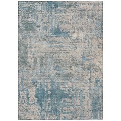 Machine Washable Indoor/Outdoor Chantille ACN2750 Teal 9' x 12' Rug