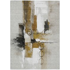 Machine Washable Indoor/Outdoor Chantille ACN2751 Brown 9' x 12' Rug