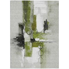 Machine Washable Indoor/Outdoor Chantille ACN2751 Green 9' x 12' Rug