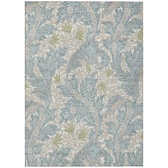 Machine Washable Indoor/Outdoor Chantille ACN2753 Teal 9' x 12' Rug