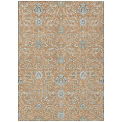 Machine Washable Indoor/Outdoor Chantille ACN2758 Orange 9' x 12' Rug