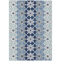 Machine Washable Indoor/Outdoor Chantille ACN2759 Blue 9' x 12' Rug