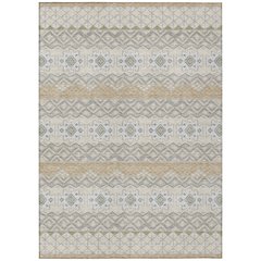 Machine Washable Indoor/Outdoor Chantille ACN2760 Brown 9' x 12' Rug