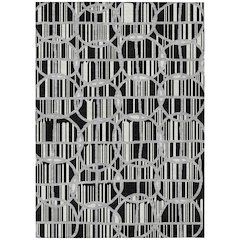 Machine Washable Indoor/Outdoor Chantille ACN2769 Black 9' x 12' Rug