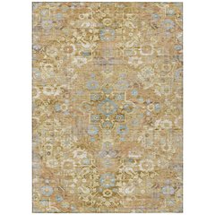 Machine Washable Indoor/Outdoor Chantille ACN2782 Gold 9' x 12' Rug