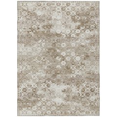 Machine Washable Indoor/Outdoor Chantille ACN2786 Brown 9' x 12' Rug