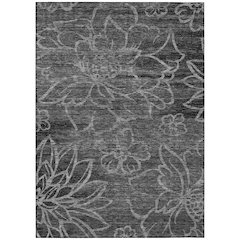 Machine Washable Indoor/Outdoor Chantille ACN2789 Black 9' x 12' Rug