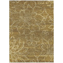 Machine Washable Indoor/Outdoor Chantille ACN2789 Gold 9' x 12' Rug