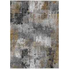 Machine Washable Indoor/Outdoor Chantille ACN2790 Gray 9' x 12' Rug