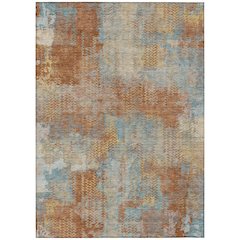 Machine Washable Indoor/Outdoor Chantille ACN2790 Orange 9' x 12' Rug