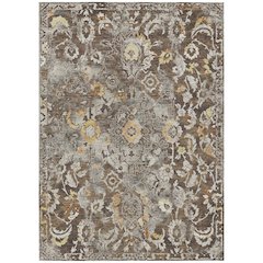 Machine Washable Indoor/Outdoor Chantille ACN2791 Brown 9' x 12' Rug