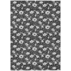 Machine Washable Indoor/Outdoor Chantille ACN2792 Black 9' x 12' Rug