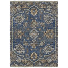 Machine Washable Indoor/Outdoor Chantille ACN2793 Blue 9' x 12' Rug