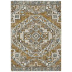 Machine Washable Indoor/Outdoor Chantille ACN2794 Gold 9' x 12' Rug