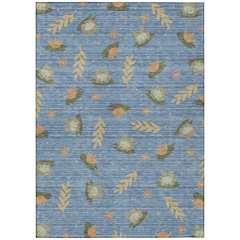 Machine Washable Indoor/Outdoor Chantille ACN2795 Blue 9' x 12' Rug
