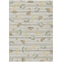 Machine Washable Indoor/Outdoor Chantille ACN2795 Ivory 9' x 12' Rug