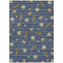 Machine Washable Indoor/Outdoor Chantille ACN2795 Blue 9' x 12' Rug