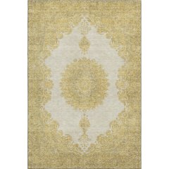 Premium Machine Washable Mayfield AMF1003 Gold 8' x 10' Rug