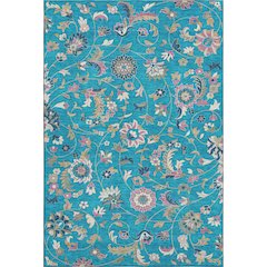 Premium Machine Washable Mayfield AMF1006 Teal 8' x 10' Rug