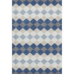 Premium Machine Washable Mayfield AMF1007 Navy 8' x 10' Rug