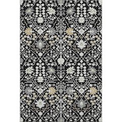 Premium Machine Washable Mayfield AMF1009 Black 8' x 10' Rug